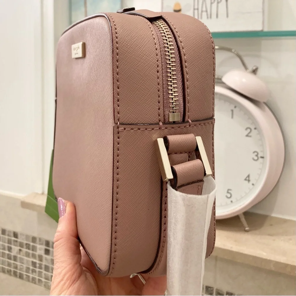 Kate Spade Saffiano Leather Lavender Crossbody Camera Bag